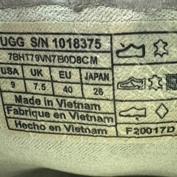 UGG Loafers Womens 9 Gray Suede "Adley" Flats Shoes Perforated Slip-On 1018375 - Picture 3 of 8